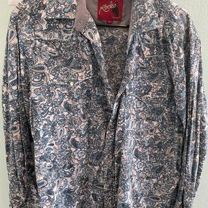 Blue western long sleeve